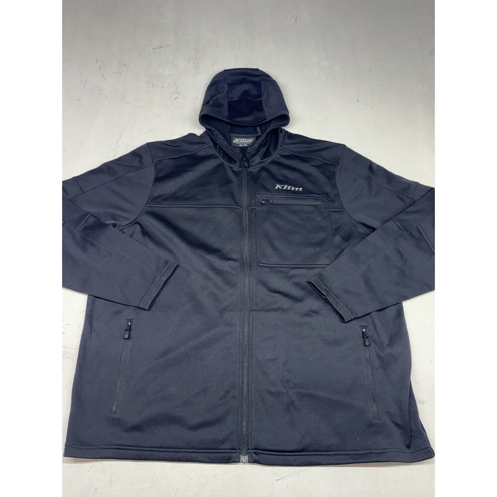 KLIM Glacier Hoodie Full Zip Jacket Pockets Black Outdoor Winter Mens 2X 2XL